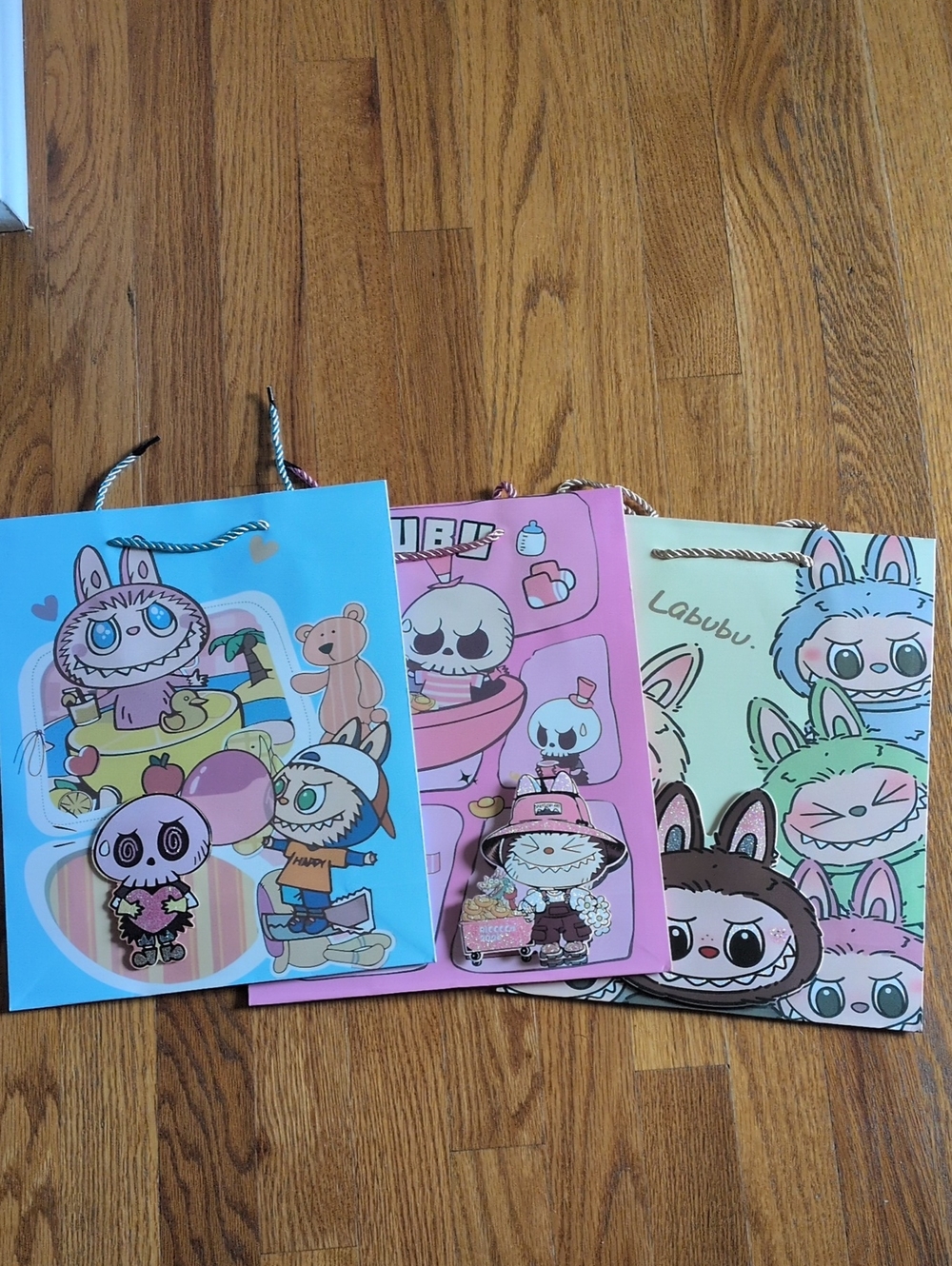 Cute Pastel Character Gift Bags (Set of 3)